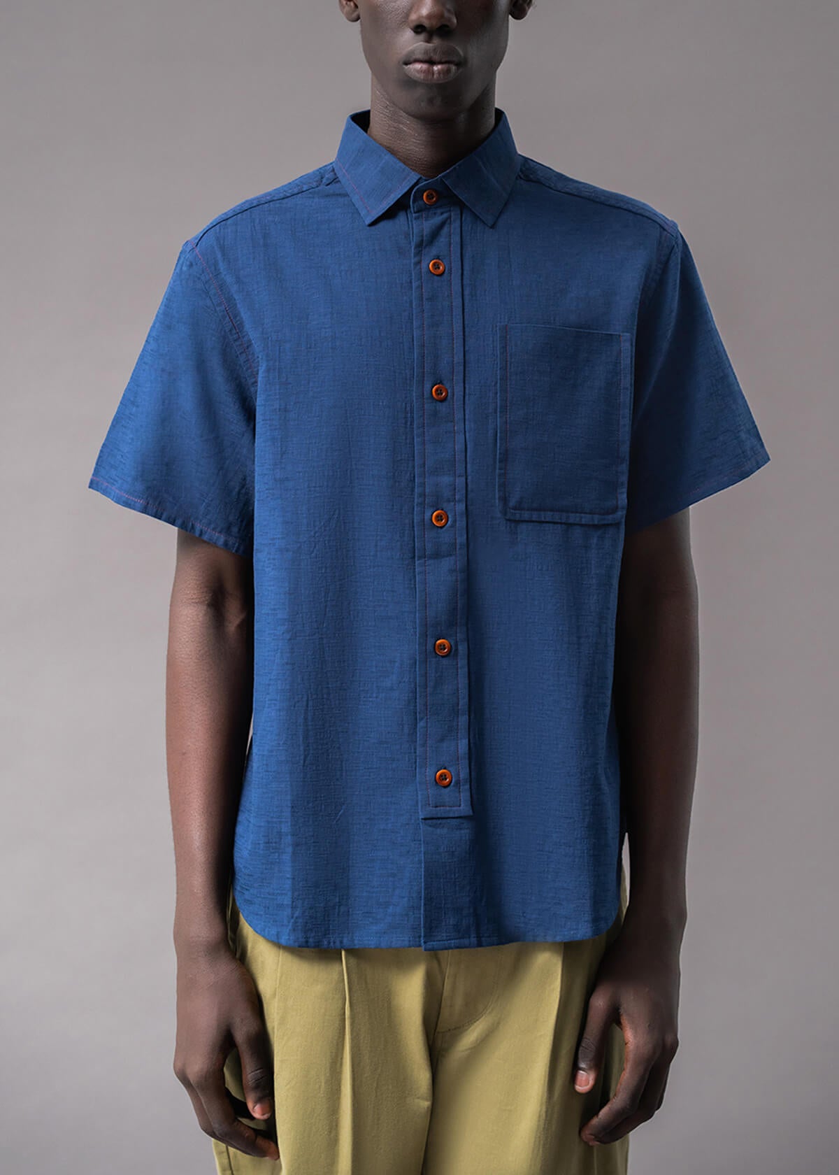 Offset Slub Navy